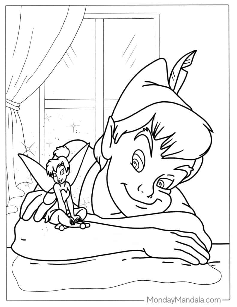 Tinker bell coloring pages free pdf printables