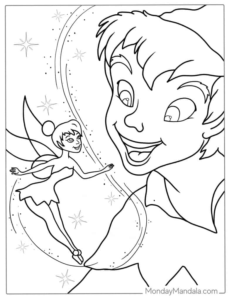 Tinker bell coloring pages free pdf printables