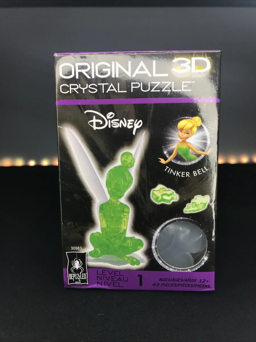 New disney tinker bell original d crystal puzzle green peter pan bepuzzled