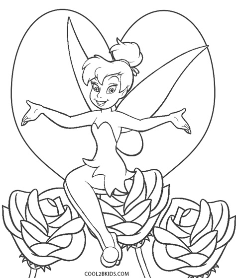 Free printable tinkerbell coloring pages for kids