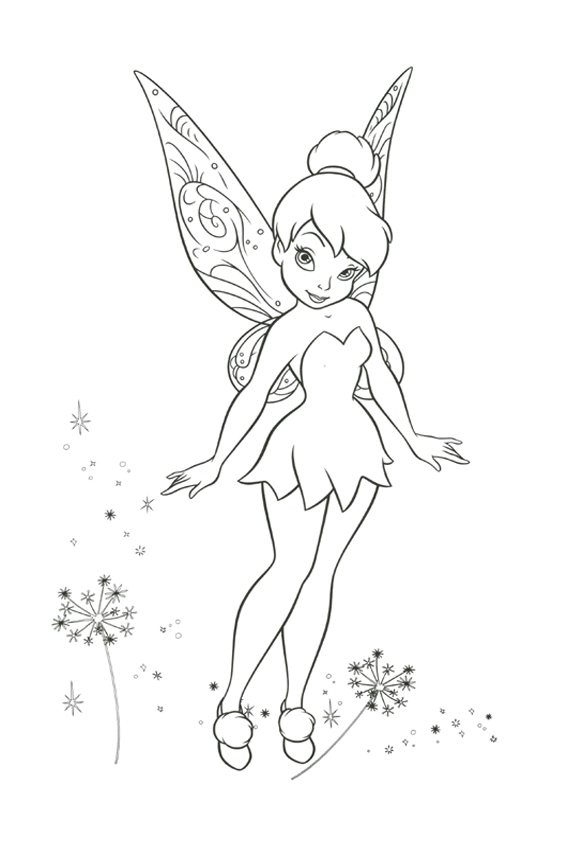 Coloring pages tinkerbell coloring sheets