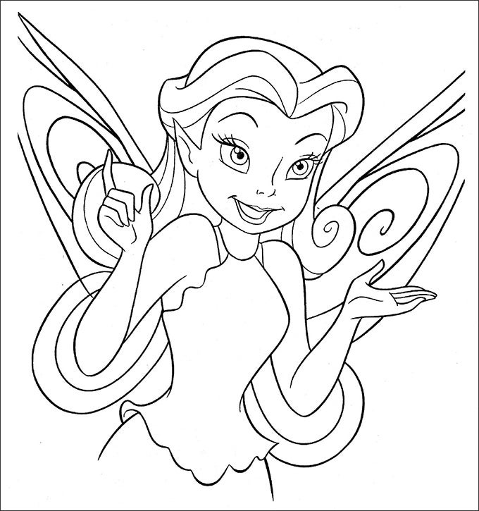 Coloring pages beautiful tinkerbell coloring page
