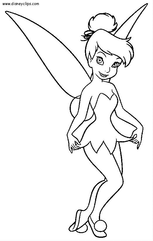 Peter pan and tinker bell printable coloring pages