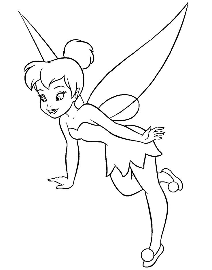 Magical tinkerbell coloring pages