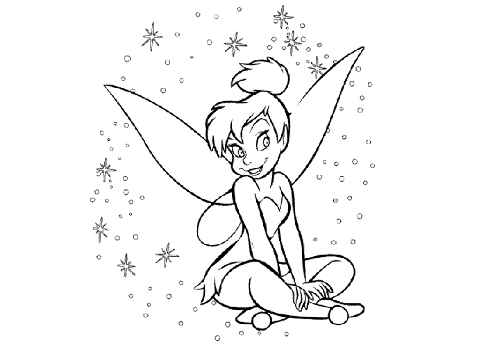 Disney tinkerbell coloring pages