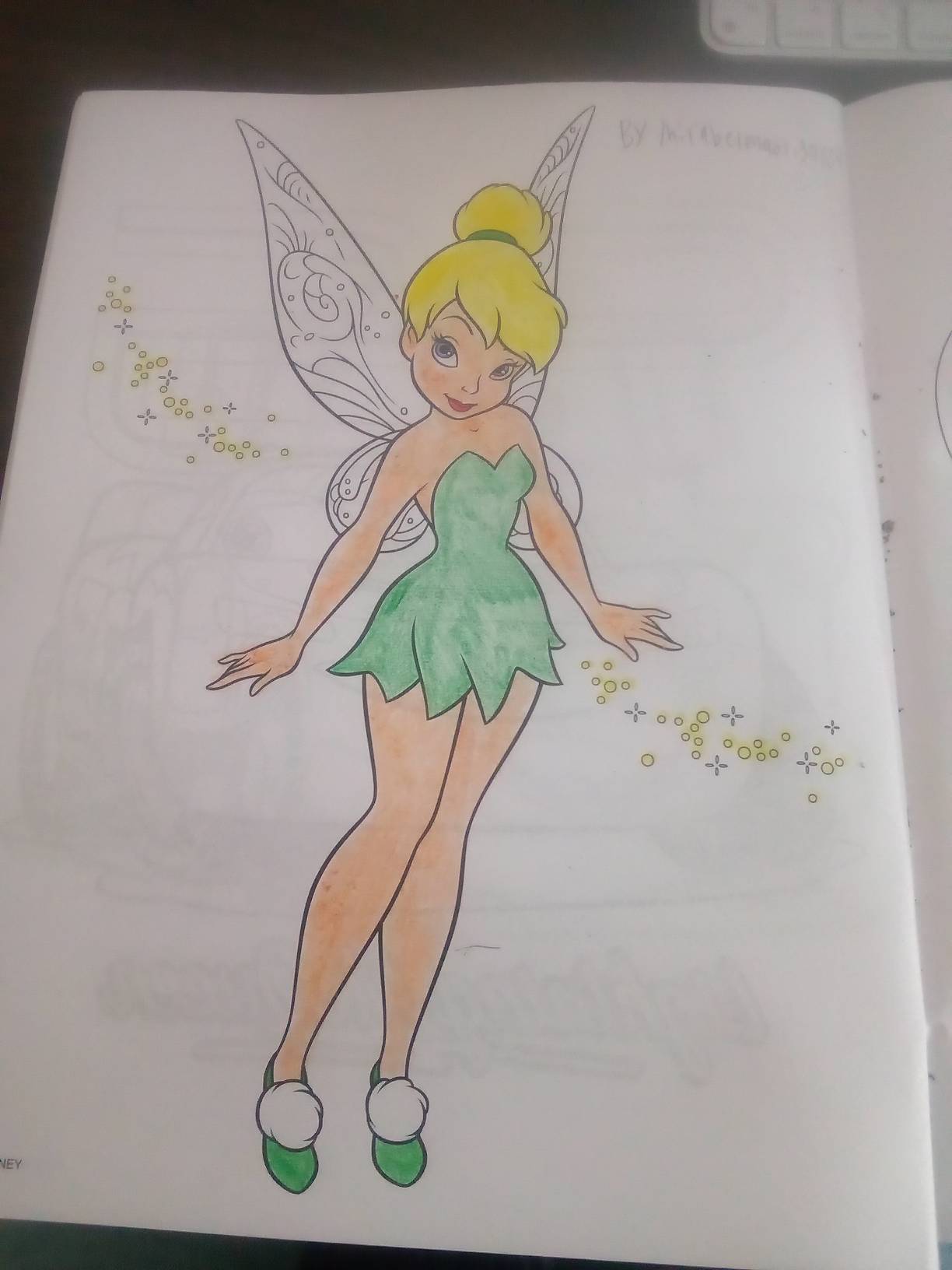 My disney coloring tinkerbell by mirabelmadrigal on