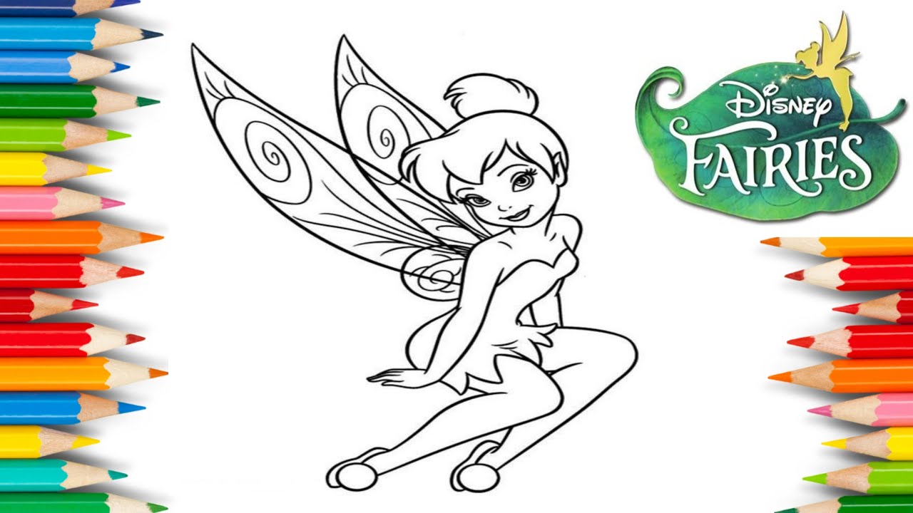 Tinkerbell the water nyph disnep fairies coloring pages