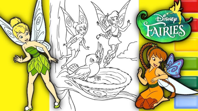 Tinkerbell coloring video coloring disney fairy tinkerbell terence glitter color