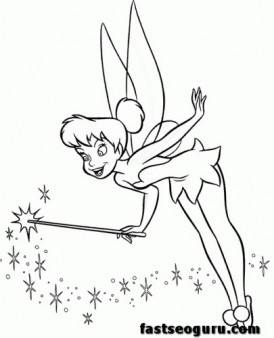 Print out coloring pages of disney characters tinkerbell