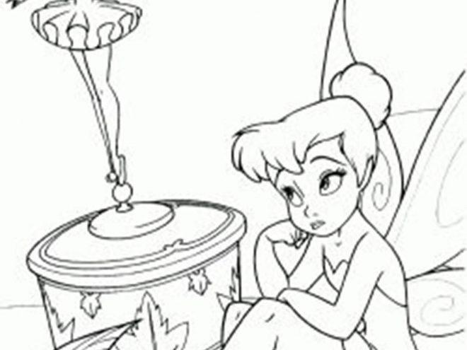 Free easy to print tinkerbell coloring pages