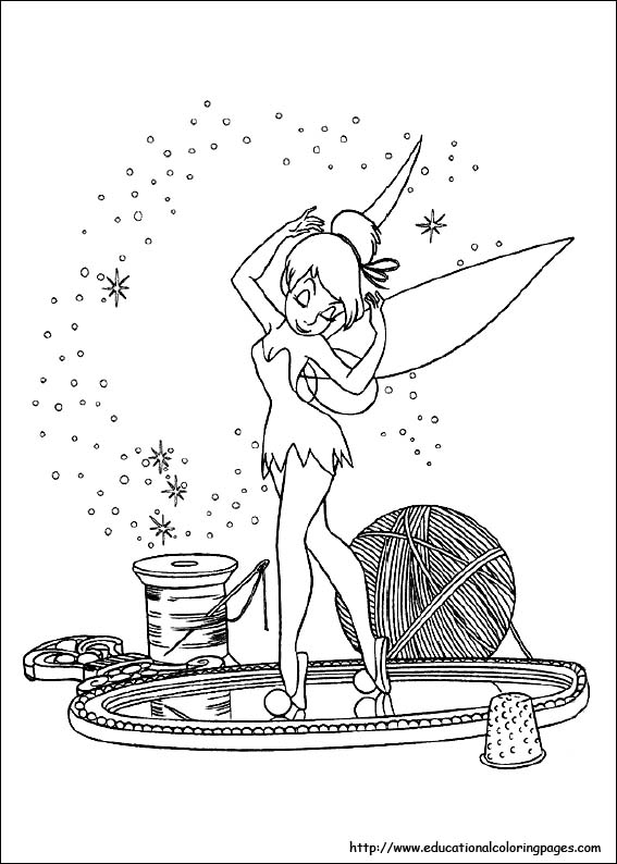 Tinkerbell coloring pages for kids