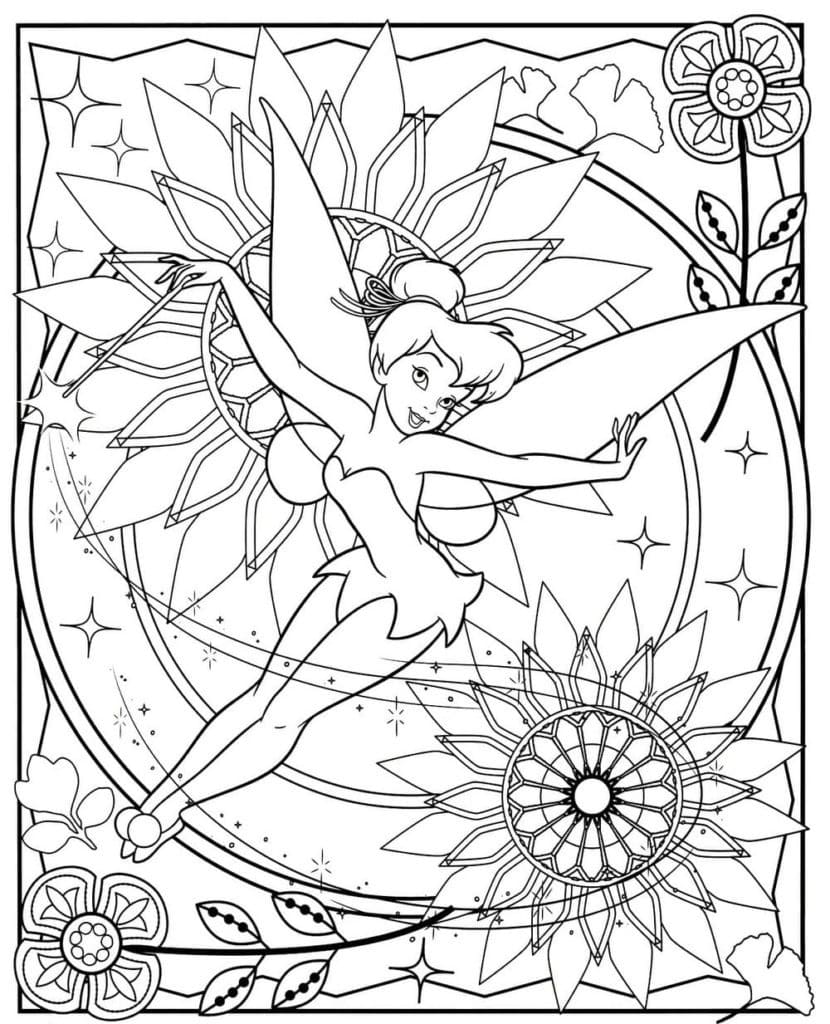 Amazing tinkerbell coloring page