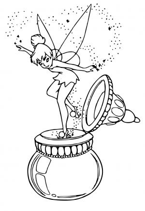 Free printable tinkerbell coloring pages for adults and kids