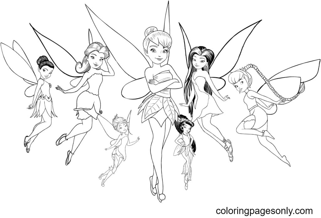 Tinkerbell coloring pages