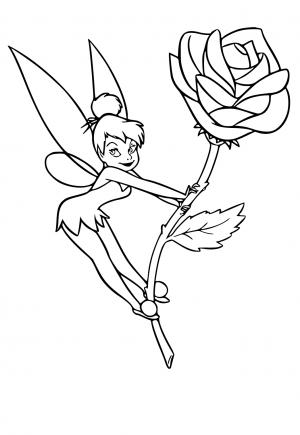 Free printable tinkerbell coloring pages for adults and kids