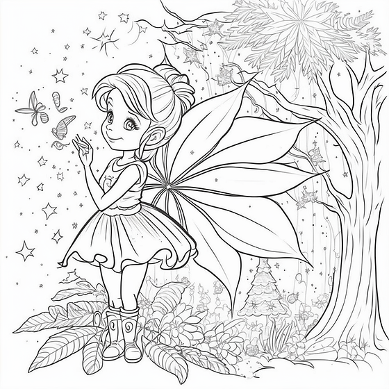 Tinkerbell free coloring page color all day