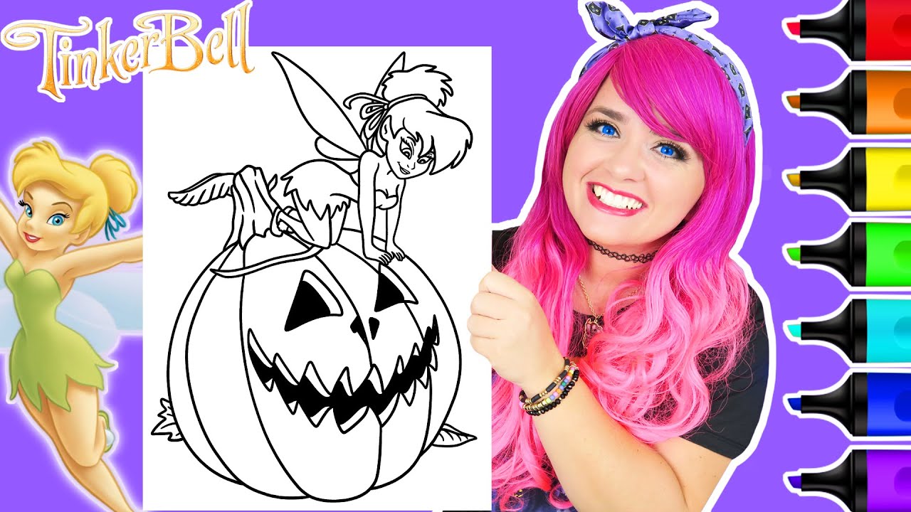 Coloring tinkerbell halloween coloring page disney peter pan coloring ohuhu art arkers