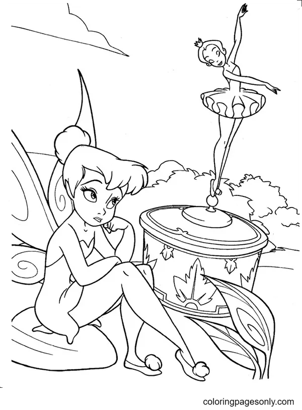 Tinkerbell coloring pages printable for free download