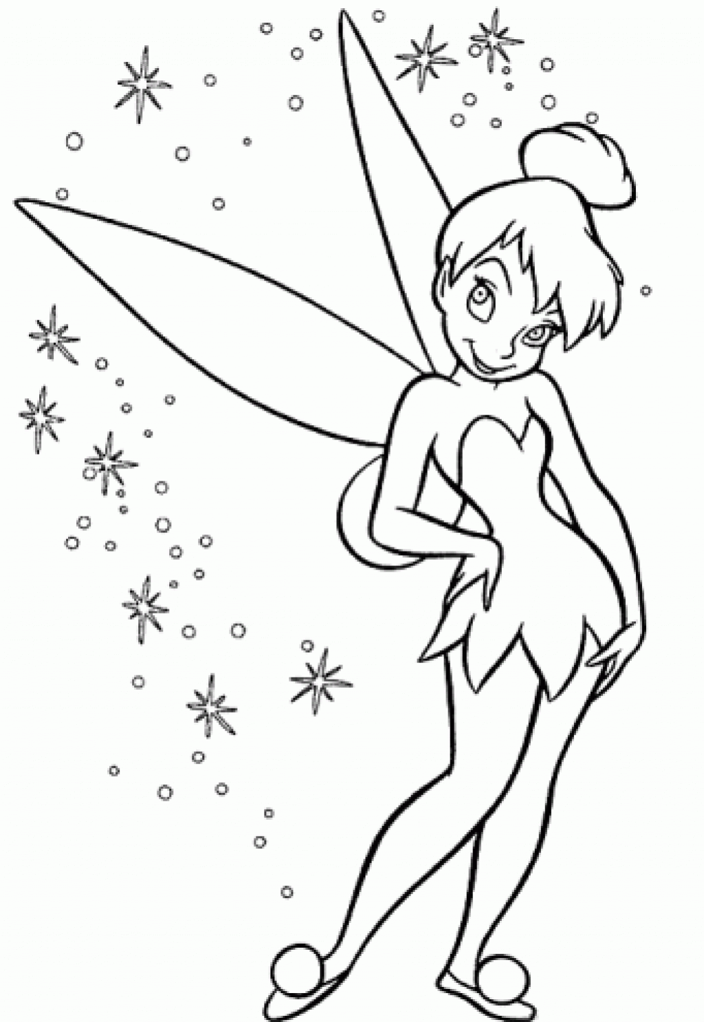 Coloring pages free printable tinkerbell coloring pages