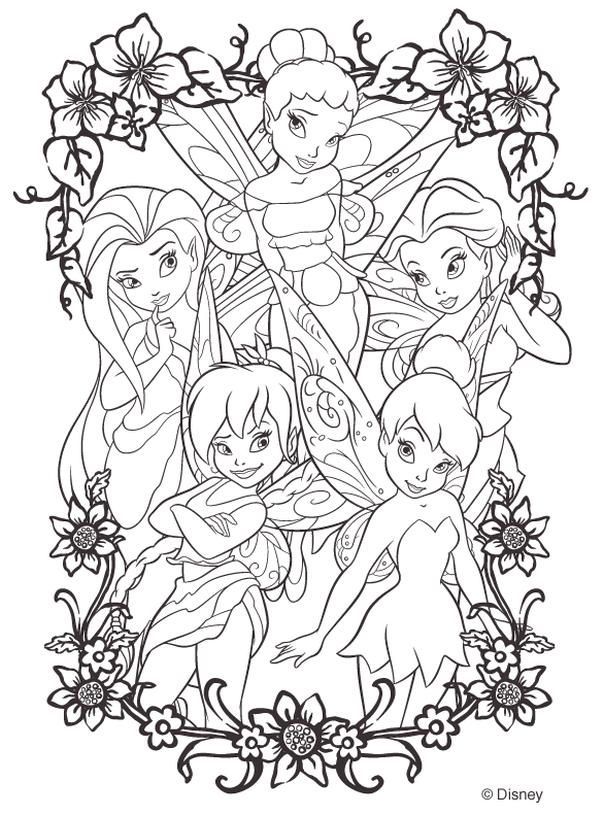 Get this adult coloring pages disney tinker bell and friends