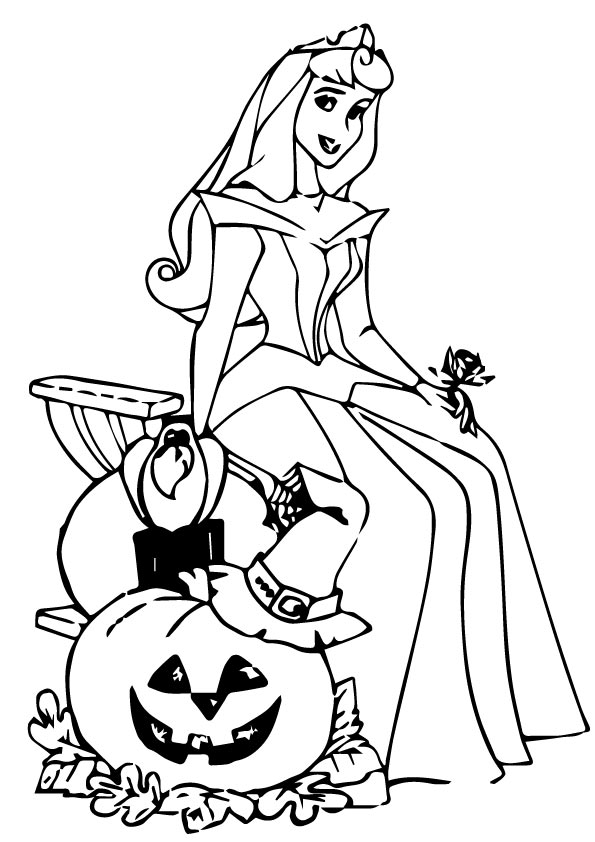 Disney halloween coloring pages