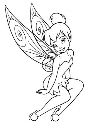 Free printable tinkerbell coloring pages for adults and kids