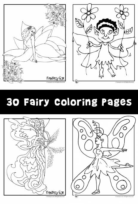 Fairy coloring pages woo jr kids activities childrens publishing