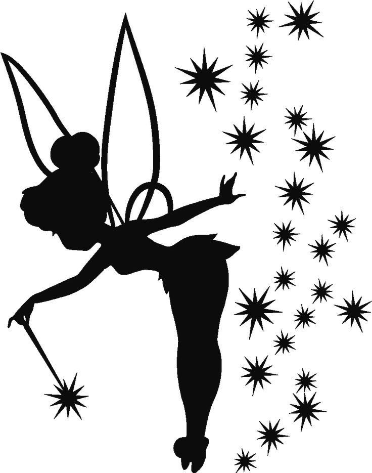 Open full size free tinkerbell pumpkin stencil