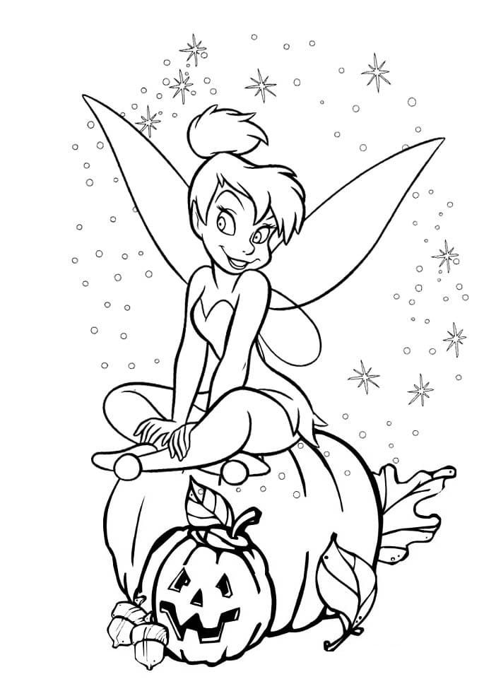 Tinkerbell and pumpkin coloring page dessin halloween a imprimer coloriage halloween a imprimer coloriage halloween