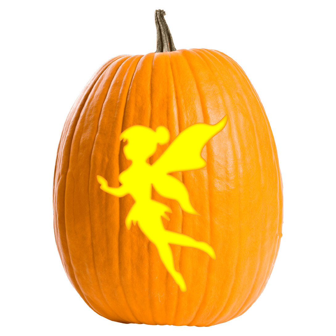 Fairy pixie pumpkin carving stencil