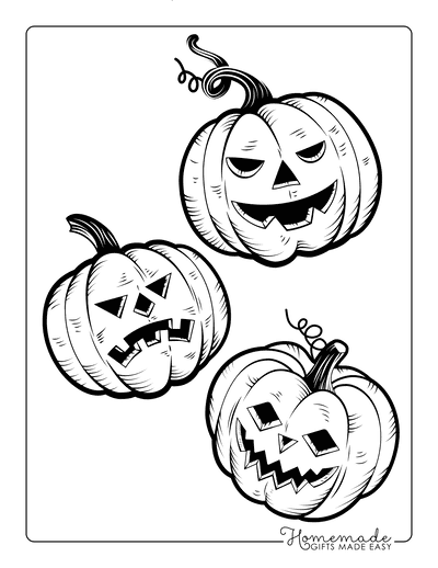 Free pumpkin coloring pages for kids adults