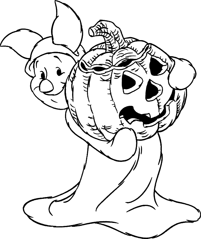 Disney halloween coloring pages