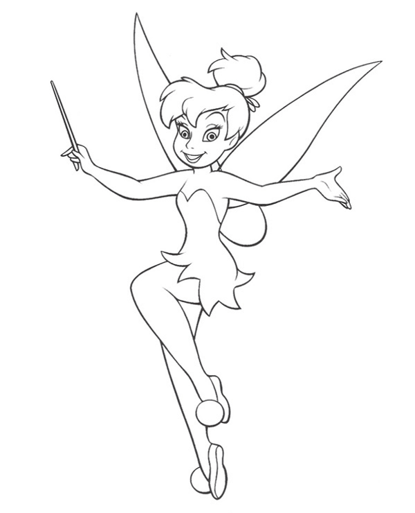 Tinkerbell coloring page for girls