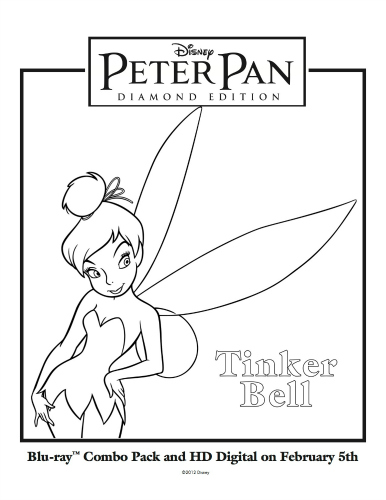Disney tinker bell printable coloring sheet