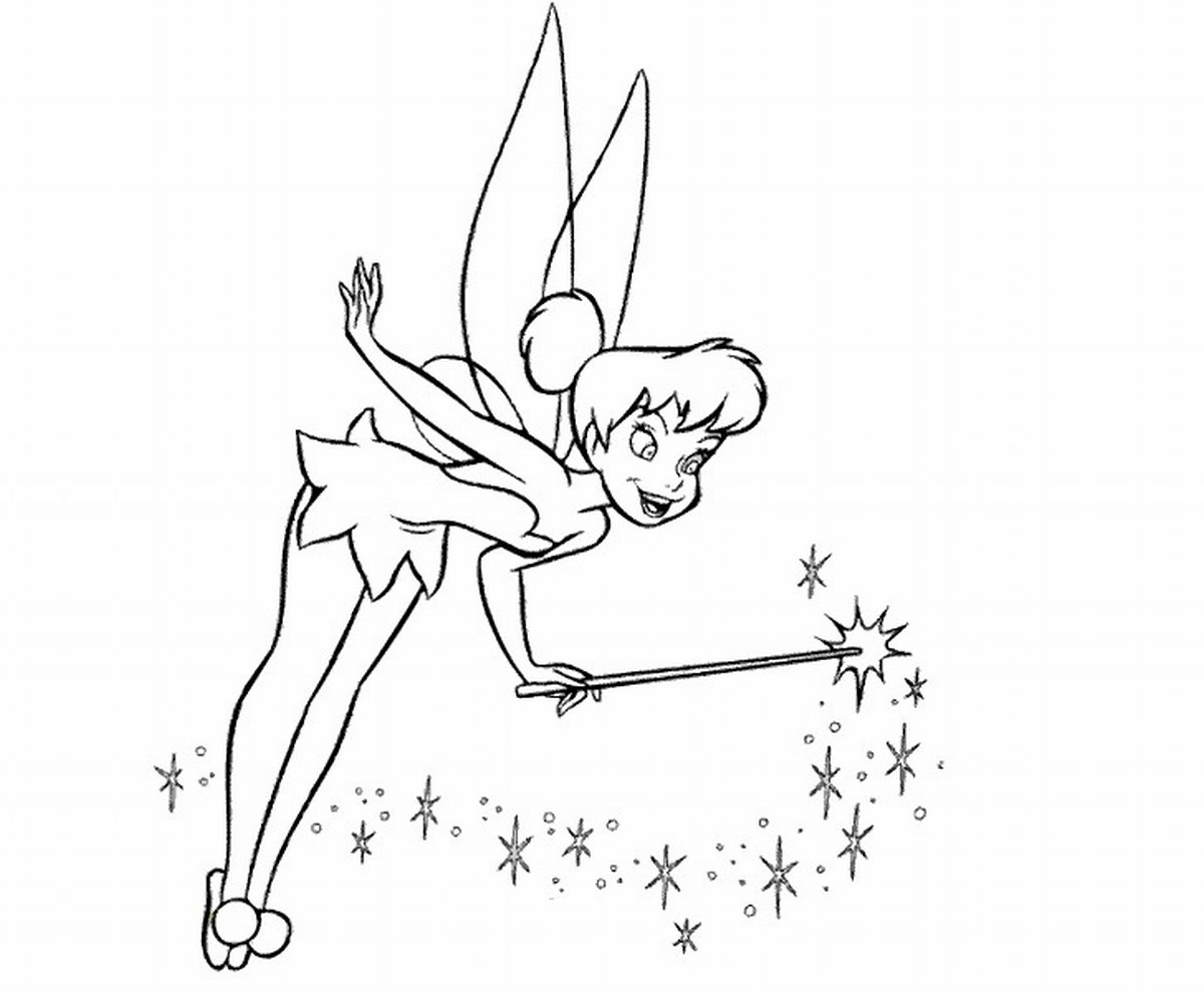 Free printable tinkerbell coloring pages for kids