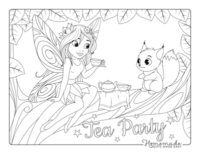 Beautiful fairy coloring pages free printables