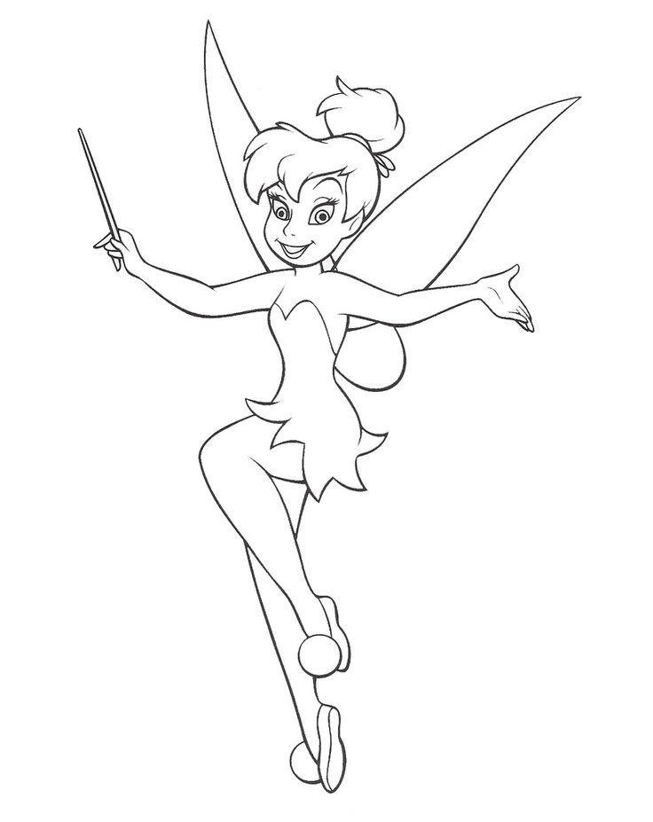 Outline fairy tattoo design on bicep tattooshunt fairy coloring pages tinkerbell coloring pages cinderella coloring pages