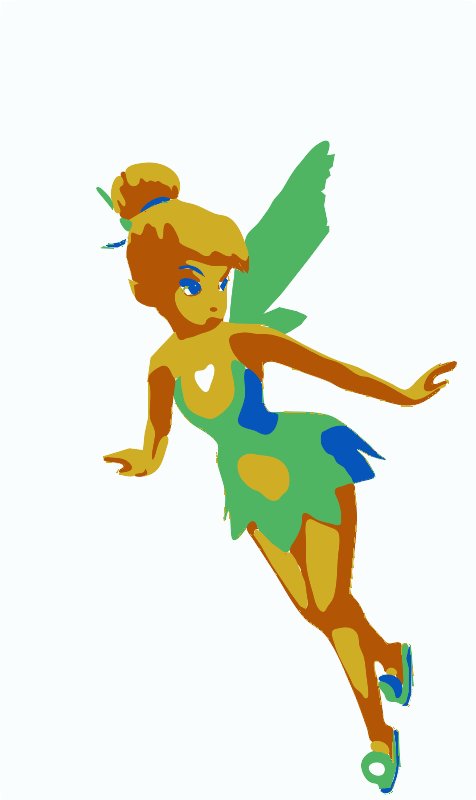 Tinkerbell stencil in layers