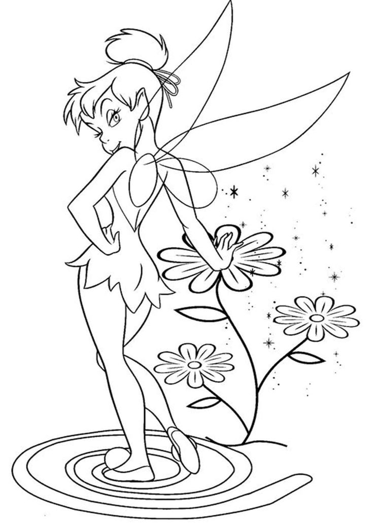 Free easy to print tinkerbell coloring pages tinkerbell coloring pages cartoon coloring pages fairy coloring pages