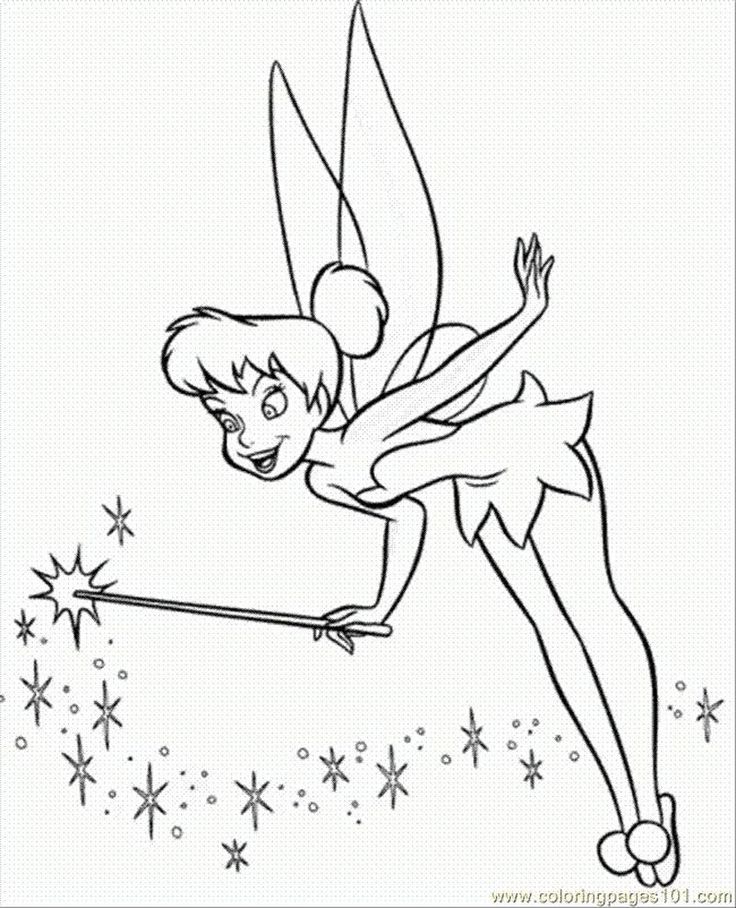 Cute tinkerbell coloring pages pdf to print