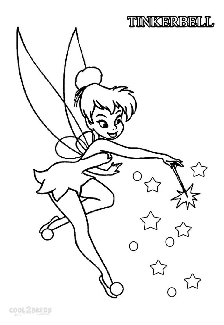 Cute tinkerbell coloring pages pdf to print