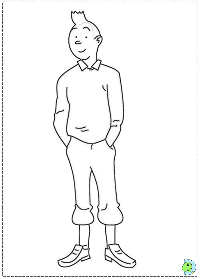 Tintin coloring page