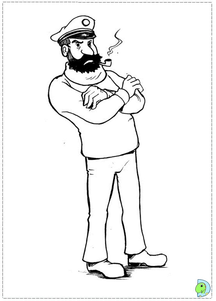 Tintin coloring page