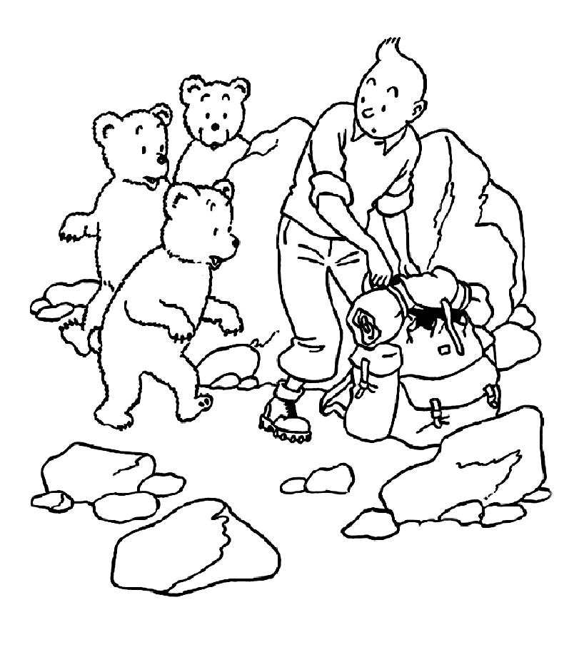 Tintin coloring pages for children