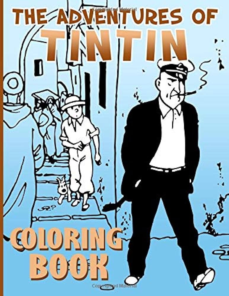 Tintin coloring book featuring fun and relaxing tintin adult coloring books a perfect gift evans hudson books