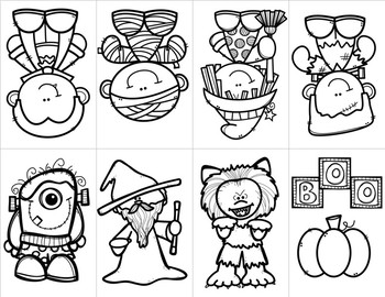 Halloween mini coloring book by positive counseling tpt