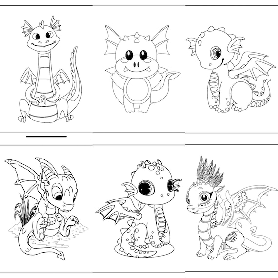 Printable dragon coloring pages