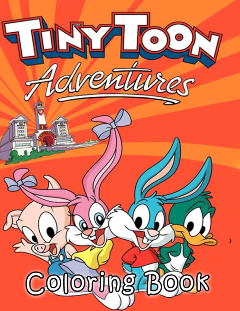 Tiny toon adventures coloring book jumbo coloring book for kids and adults ages