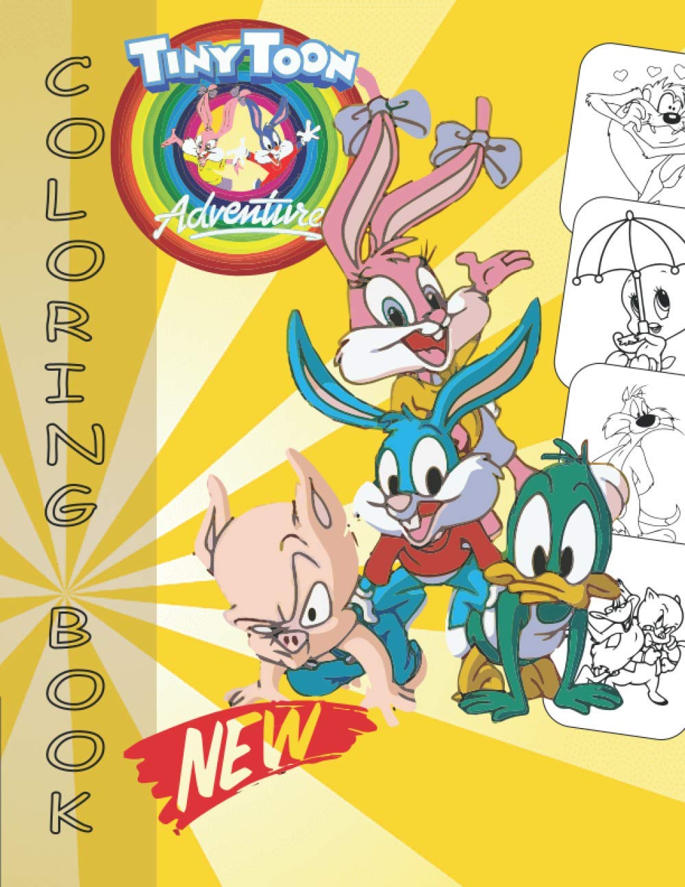 Tiny toons coloring book by kha lid