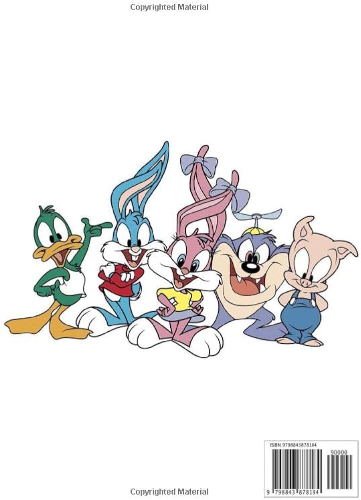 Tiny toon adventures coloring book jumbo coloring book for kids and adults ages